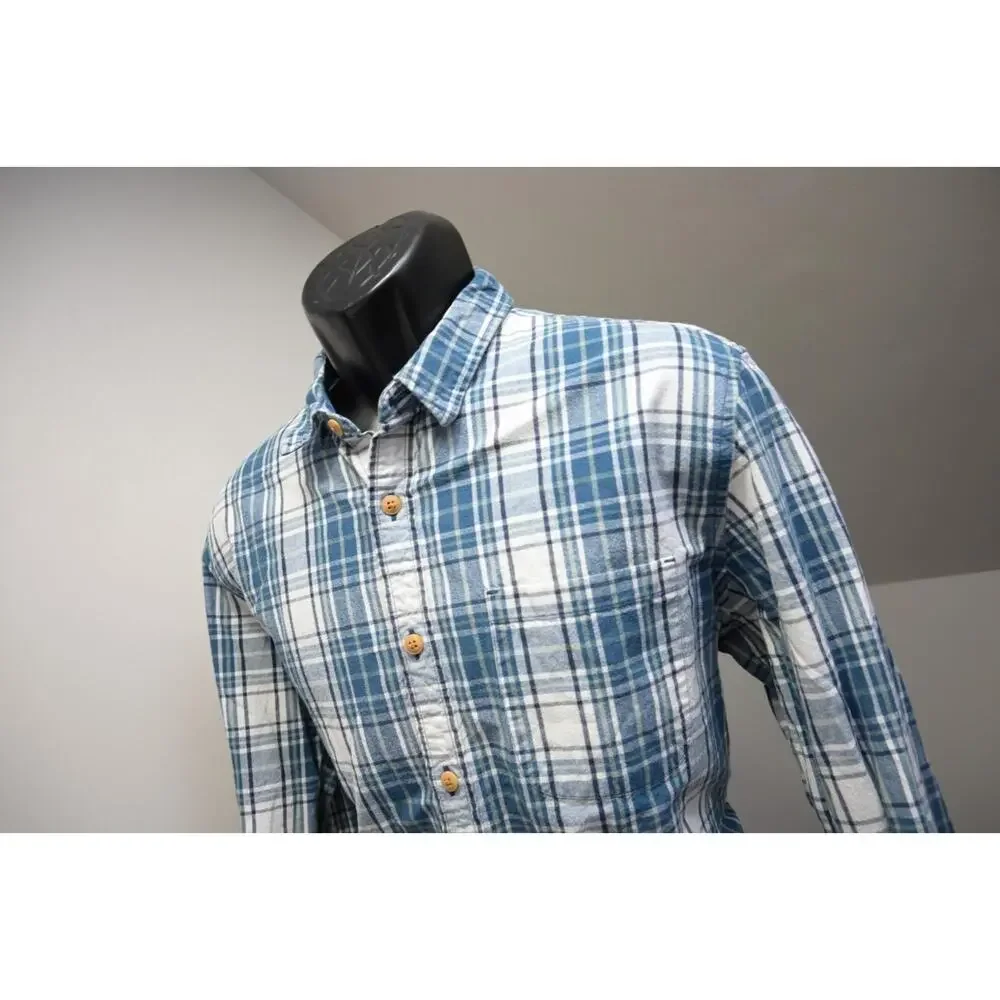 J Crew Casual Plaid Dress Shirt Button Up Front Pocket Long Sleeve Mens Sz Large